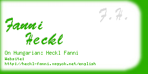 fanni heckl business card